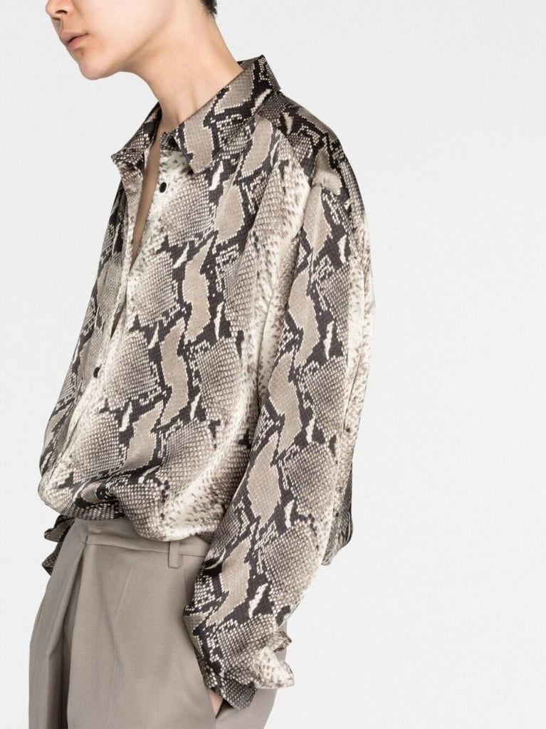 Grey Argo Snakeskin Print Shirt