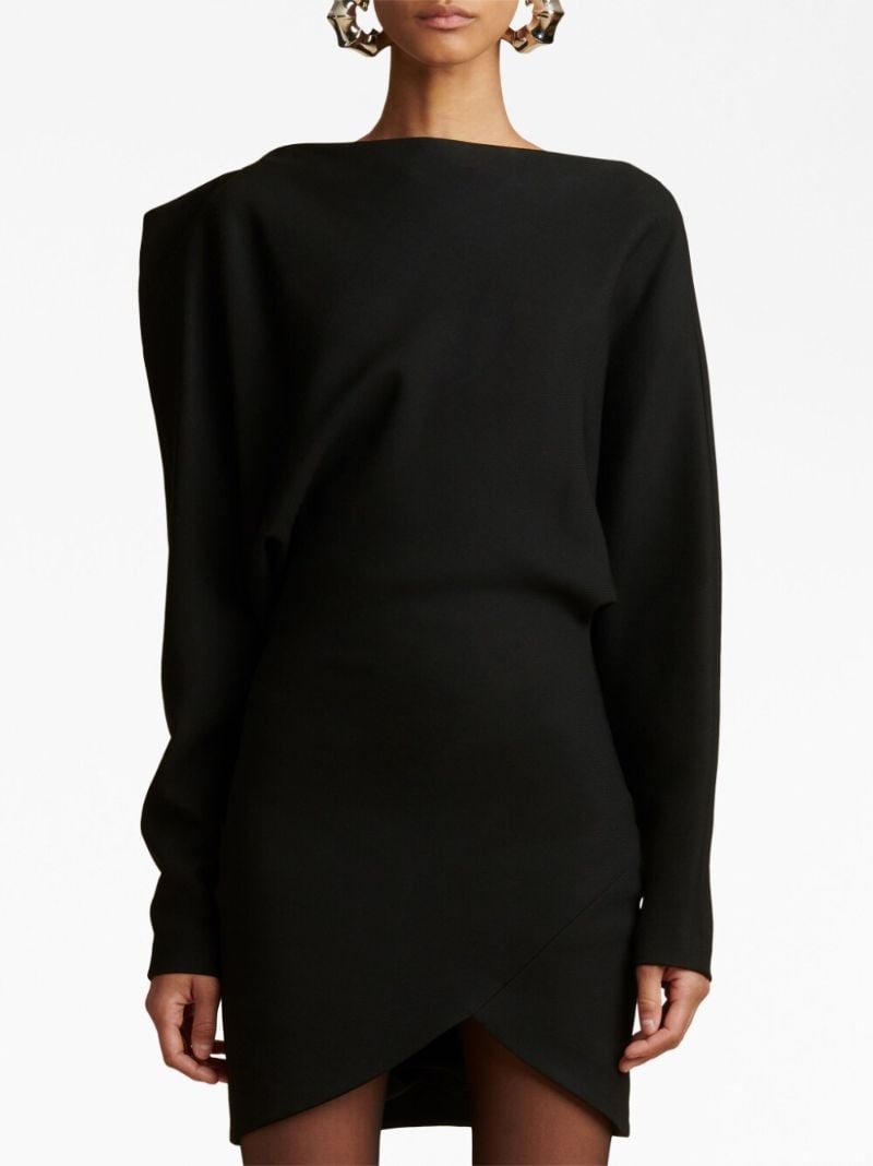 Black Juniper Draped Mini Dress
