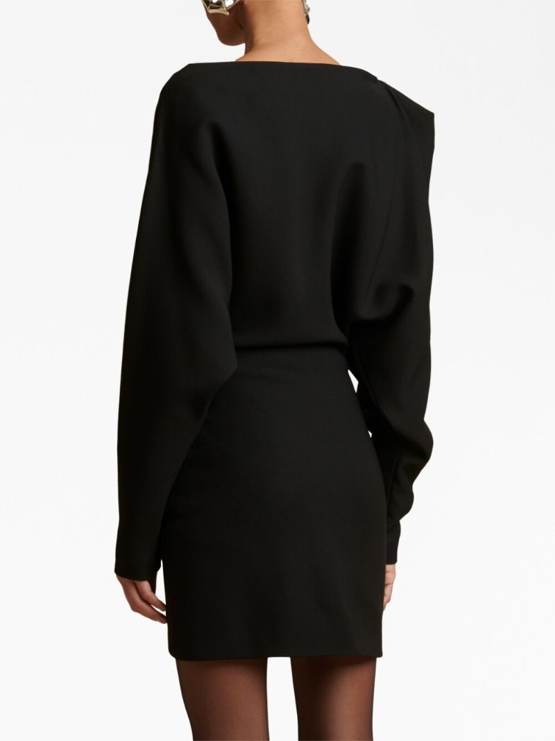 Black Juniper Draped Mini Dress