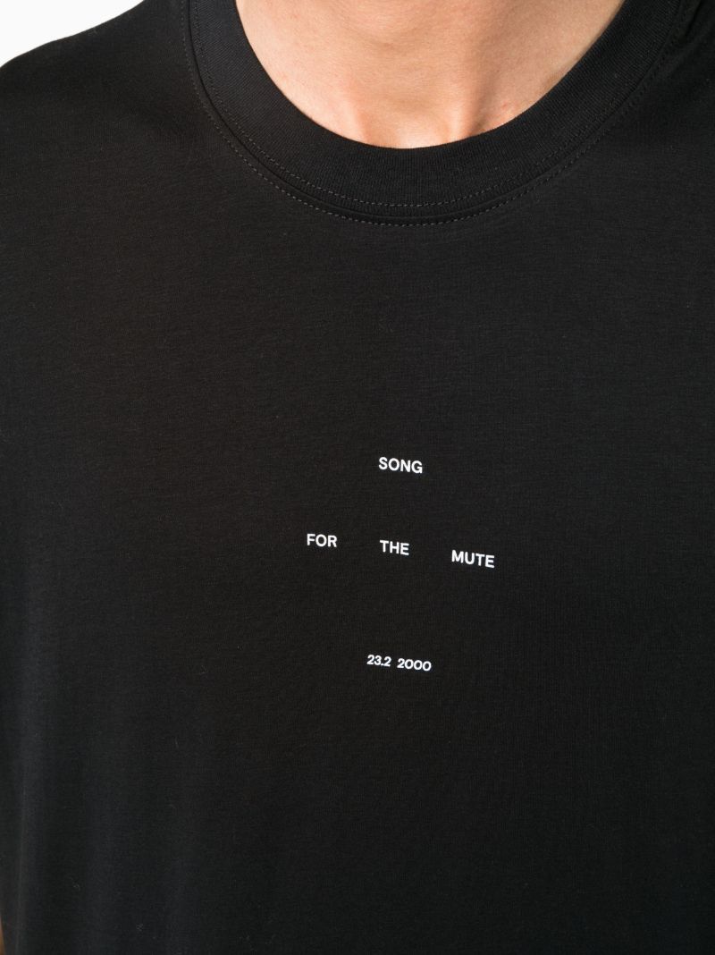 Black Logo Print Cotton T-shirt