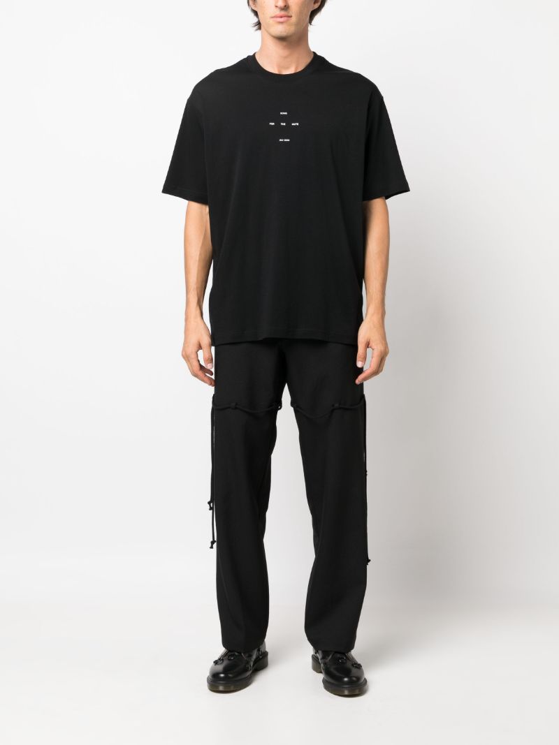 Black Logo Print Cotton T-shirt