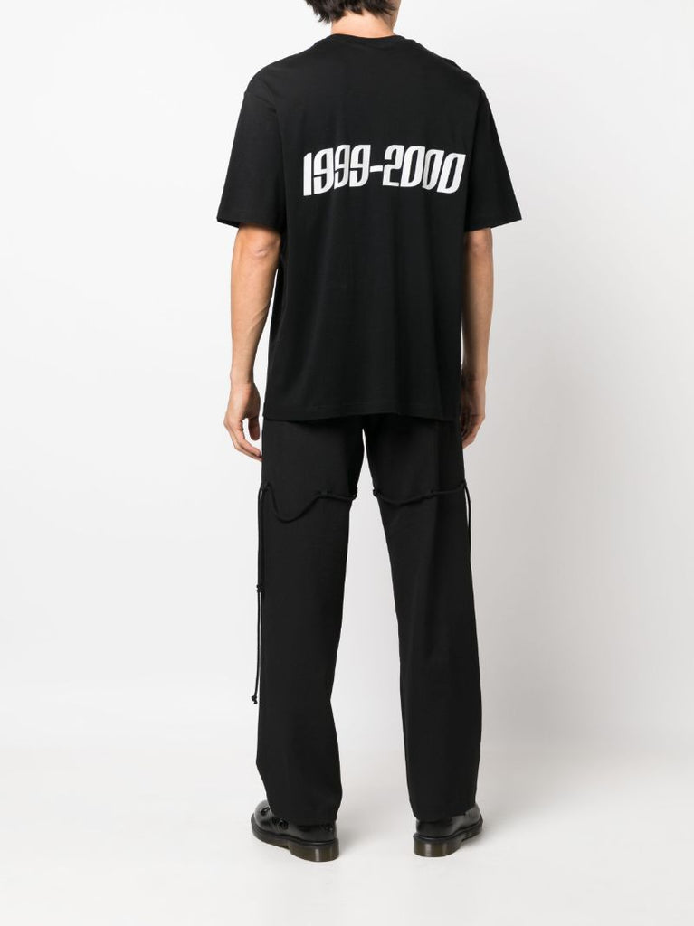 Black Logo Print Cotton T-shirt