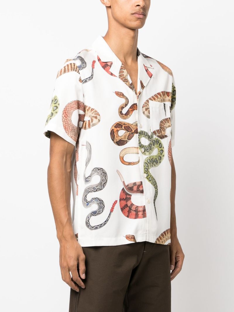 White Orson Snake-print Shirt