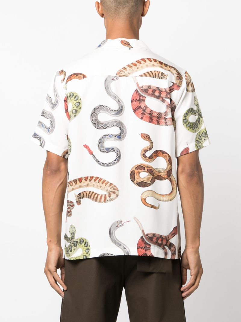 White Orson Snake-print Shirt