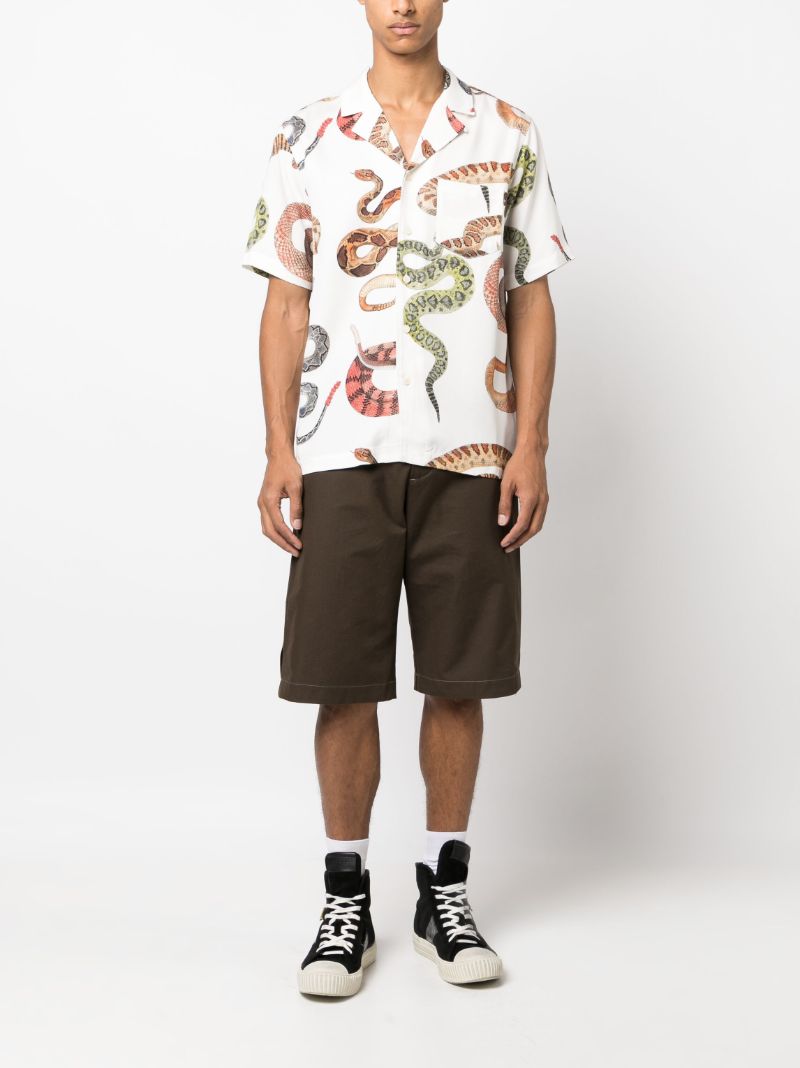 White Orson Snake-print Shirt
