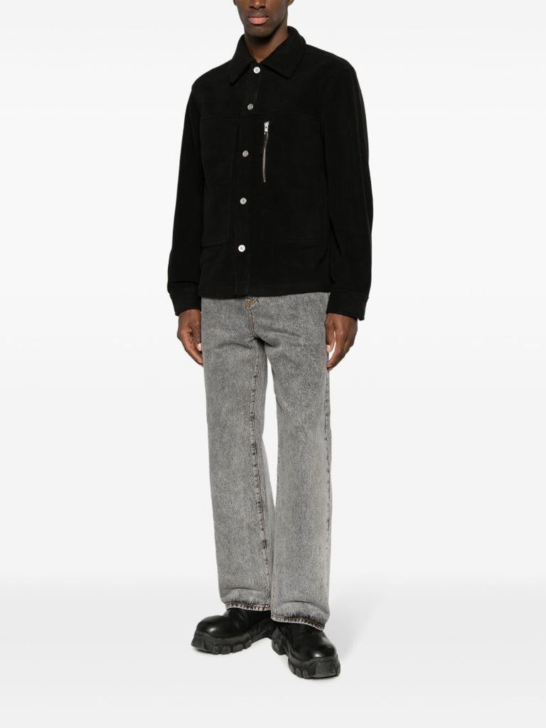 Black Ryder Fleece Shirt Jacket