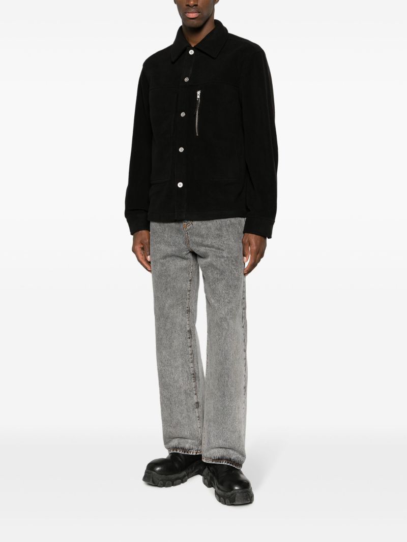 Black Ryder Fleece Shirt Jacket