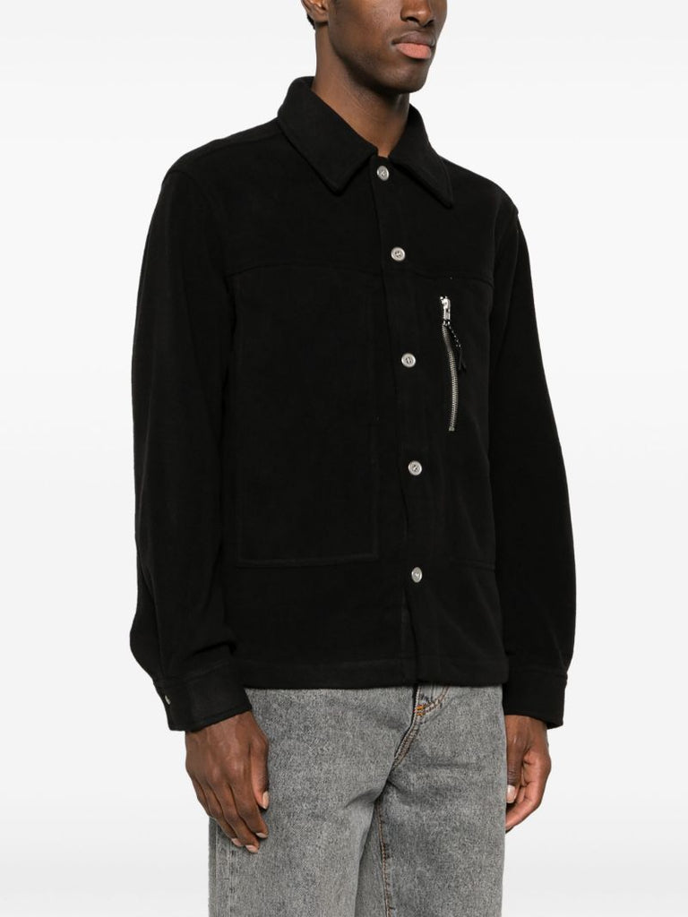 Black Ryder Fleece Shirt Jacket