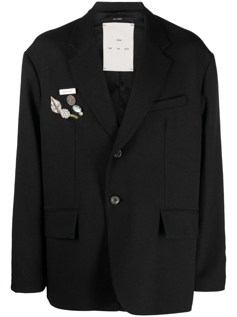 Black Square AppliquÃ_x0083_Â© Blazer