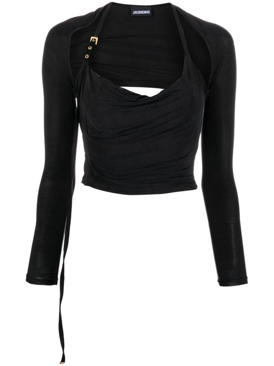 Black Le Haut Peplo Top