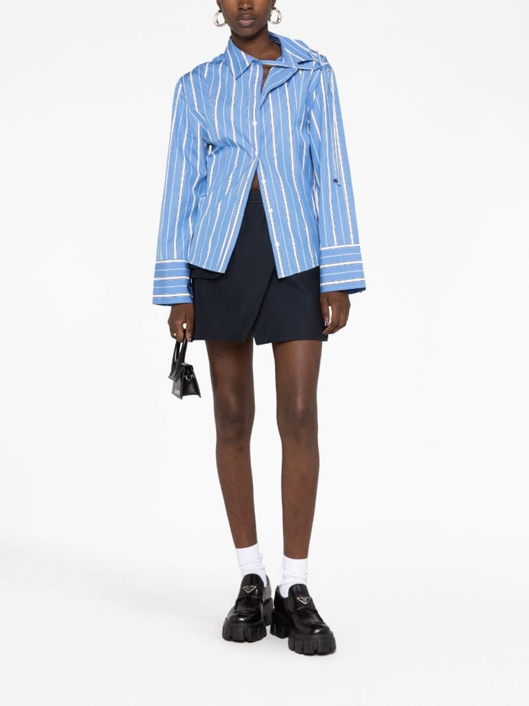 Blue La Chemise Ruban Striped Cotton Shirt