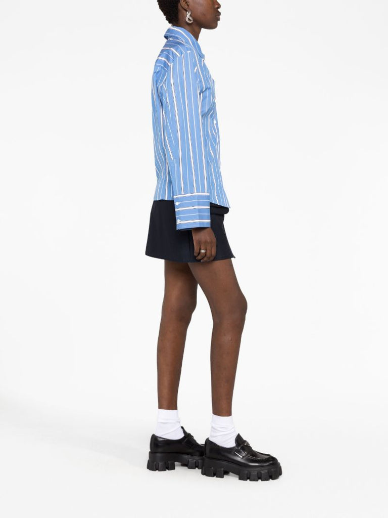 Blue La Chemise Ruban Striped Cotton Shirt
