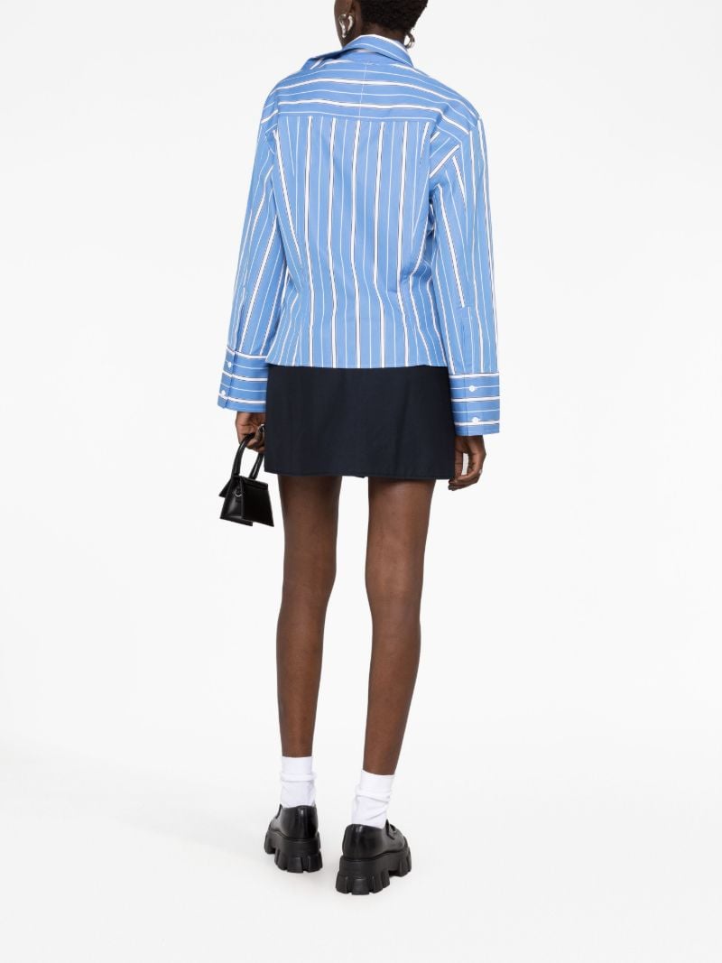 Blue La Chemise Ruban Striped Cotton Shirt