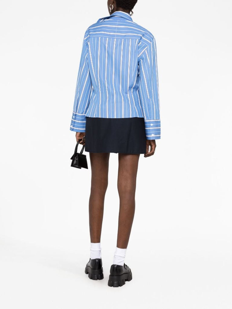 Blue La Chemise Ruban Striped Cotton Shirt