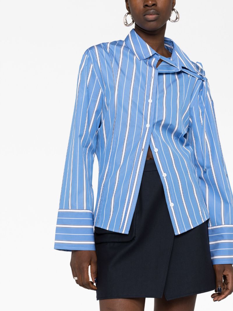 Blue La Chemise Ruban Striped Cotton Shirt