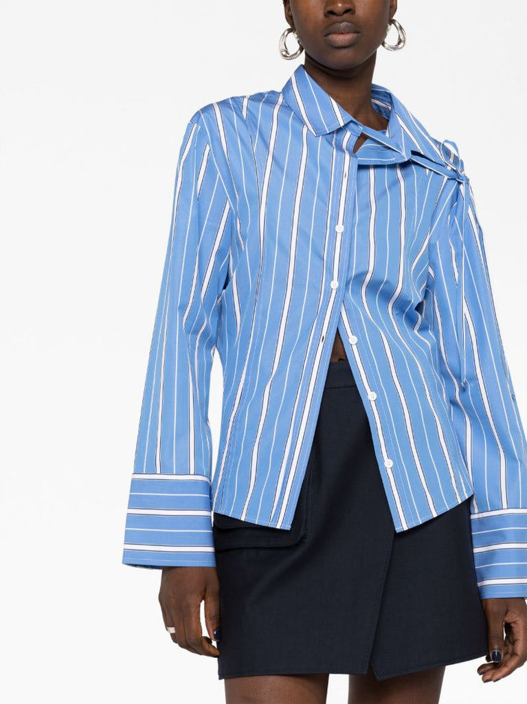 Blue La Chemise Ruban Striped Cotton Shirt
