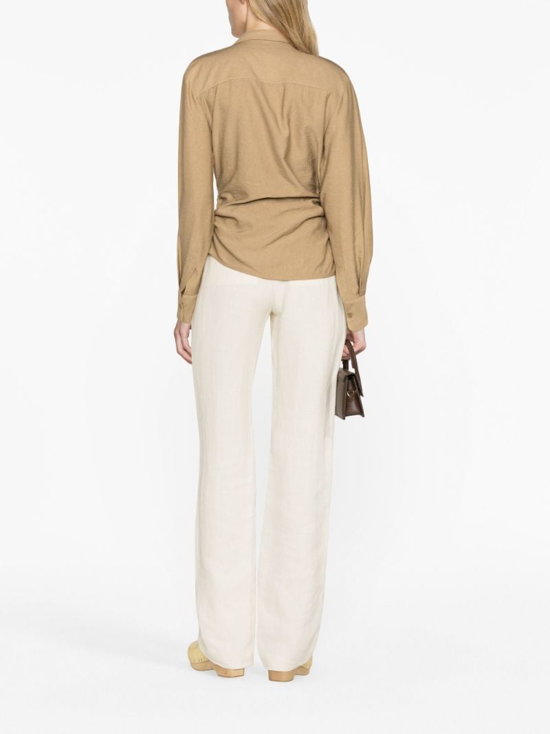 Neutral Le Bahia Draped Shirt