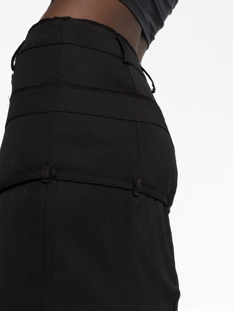 Black La Jupe Caraco Wool Midi Skirt