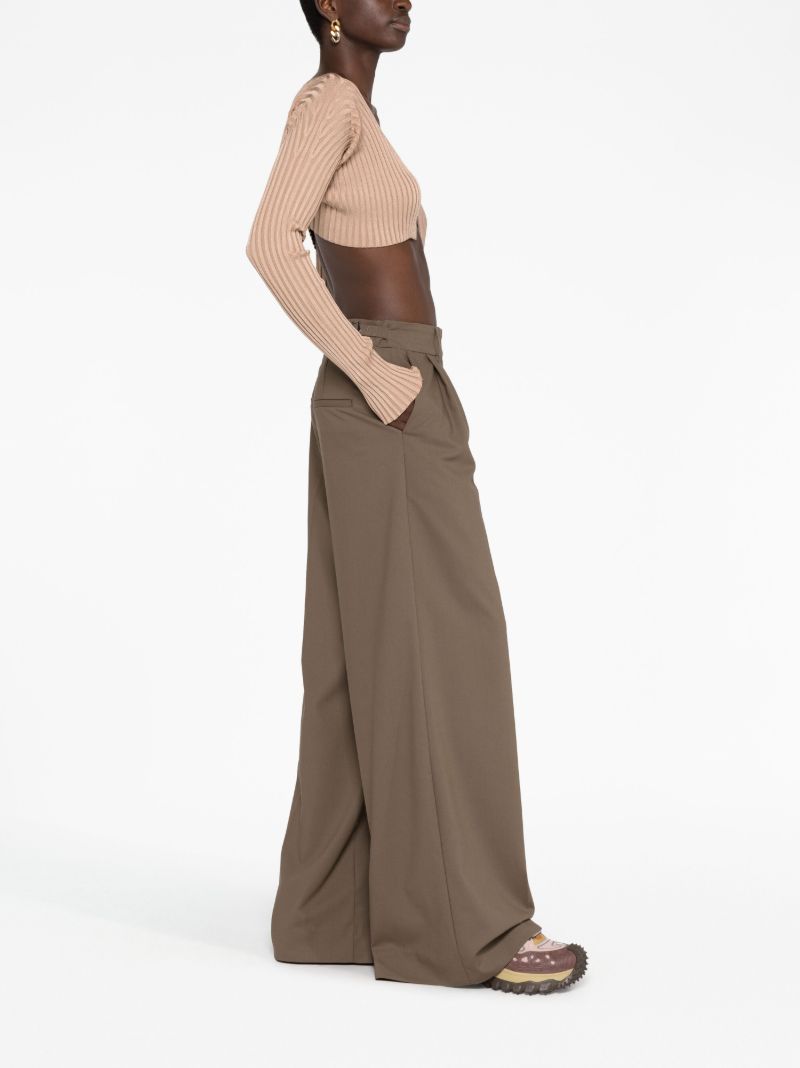 Brown La Maille Pralu Cropped Cardigan