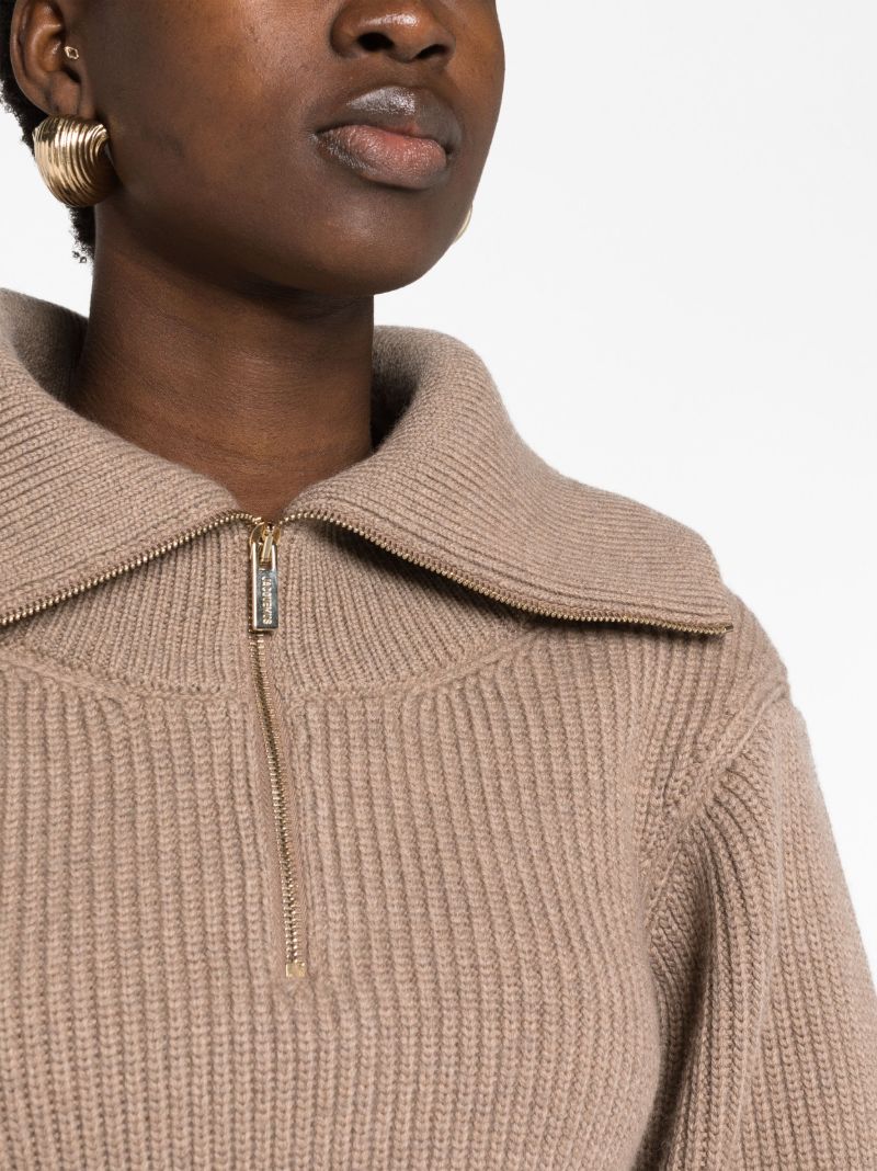 Brown La Maille Risoul Cropped Sweater