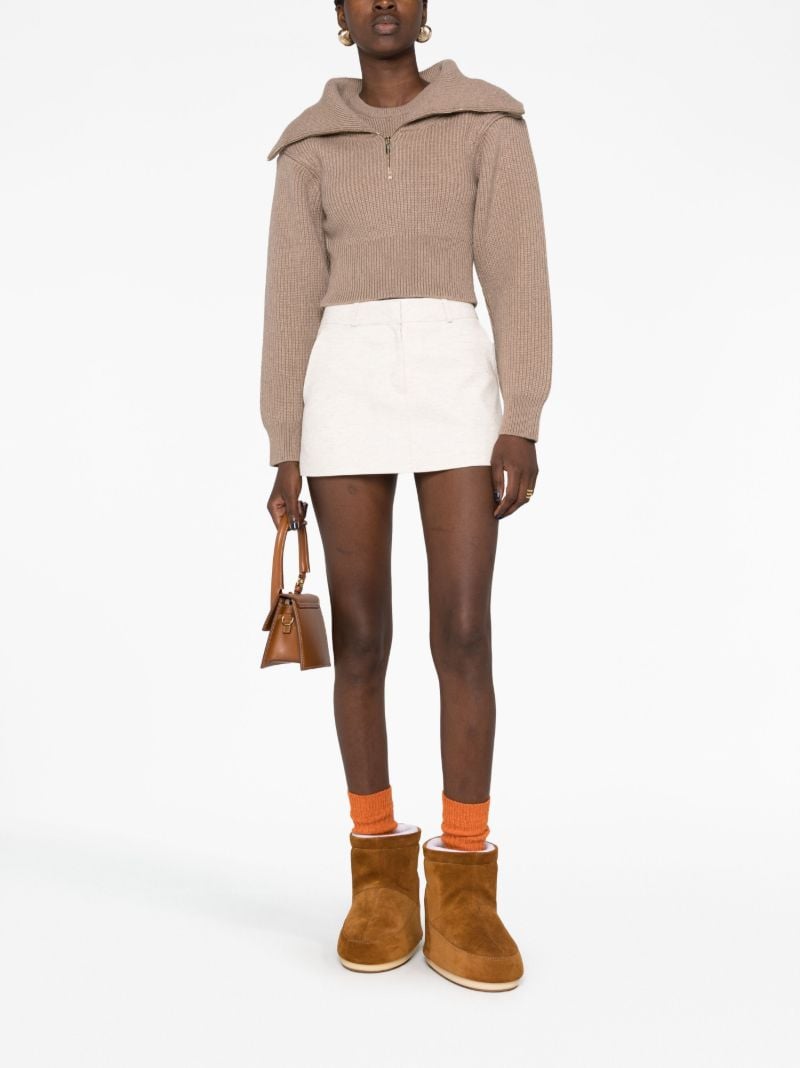 Brown La Maille Risoul Cropped Sweater