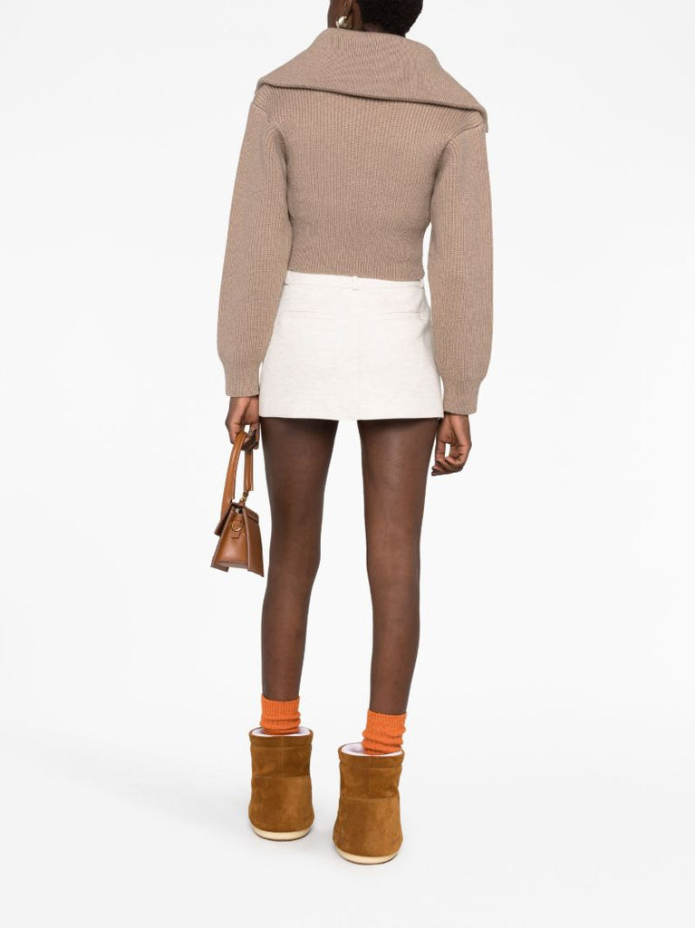 Brown La Maille Risoul Cropped Sweater