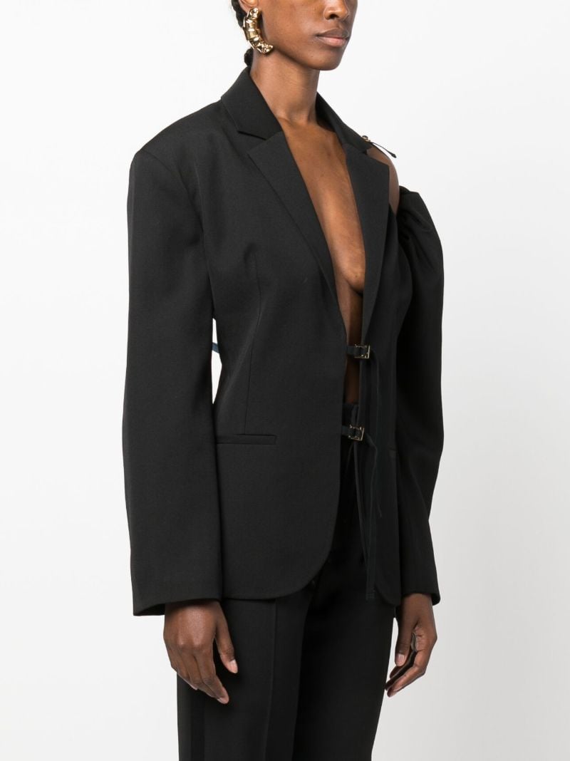 Black La Veste Galliga Asymmetric Blazer