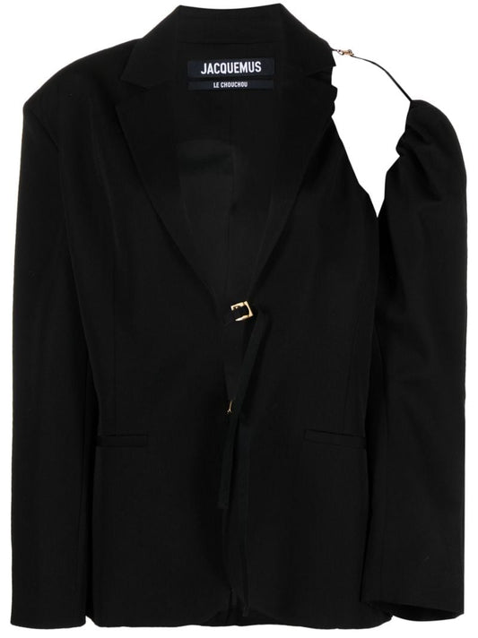 Black La Veste Galliga Asymmetric Blazer