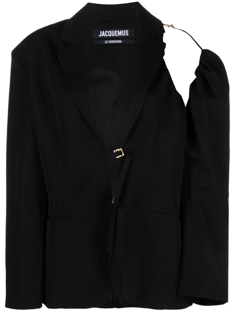 Black La Veste Galliga Asymmetric Blazer