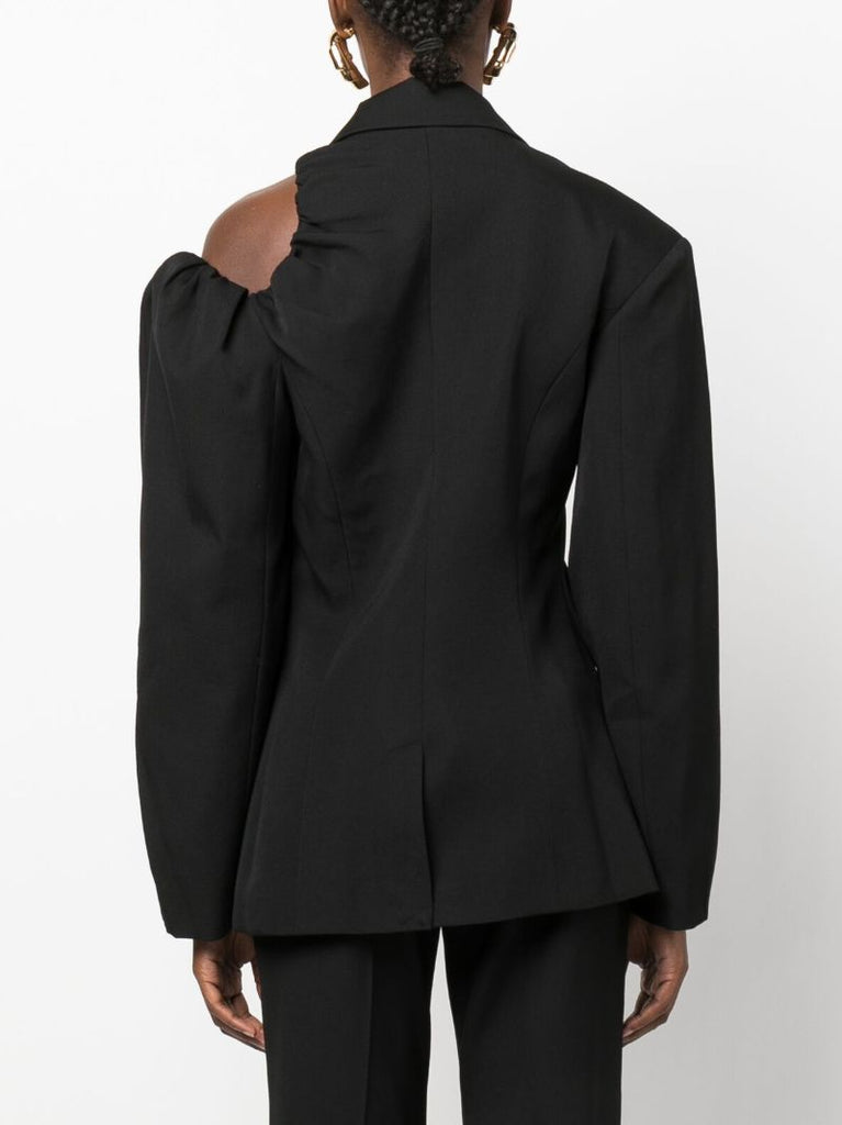Black La Veste Galliga Asymmetric Blazer