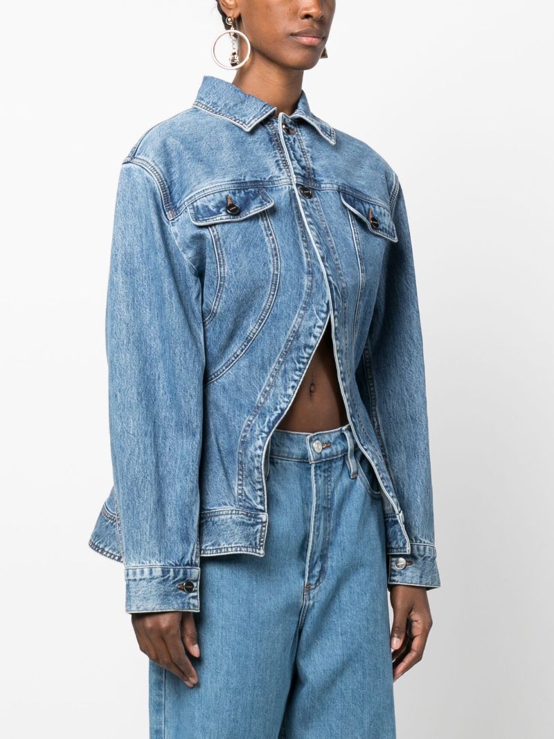Blue La Veste De NÃ_x0083_Â®mes Caraco Denim Jacket