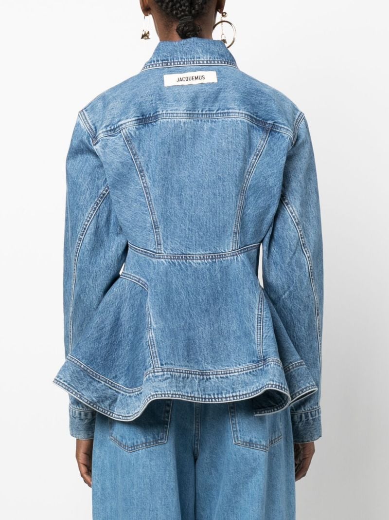Blue La Veste De NÃ_x0083_Â®mes Caraco Denim Jacket