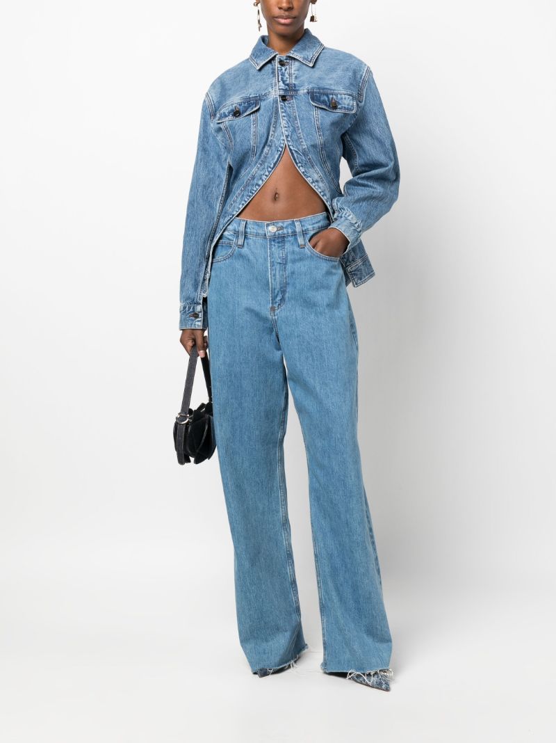Blue La Veste De NÃ_x0083_Â®mes Caraco Denim Jacket