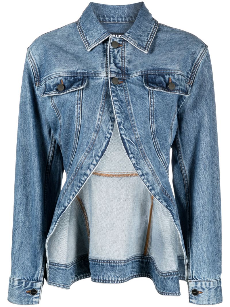 Blue La Veste De NÃ_x0083_Â®mes Caraco Denim Jacket