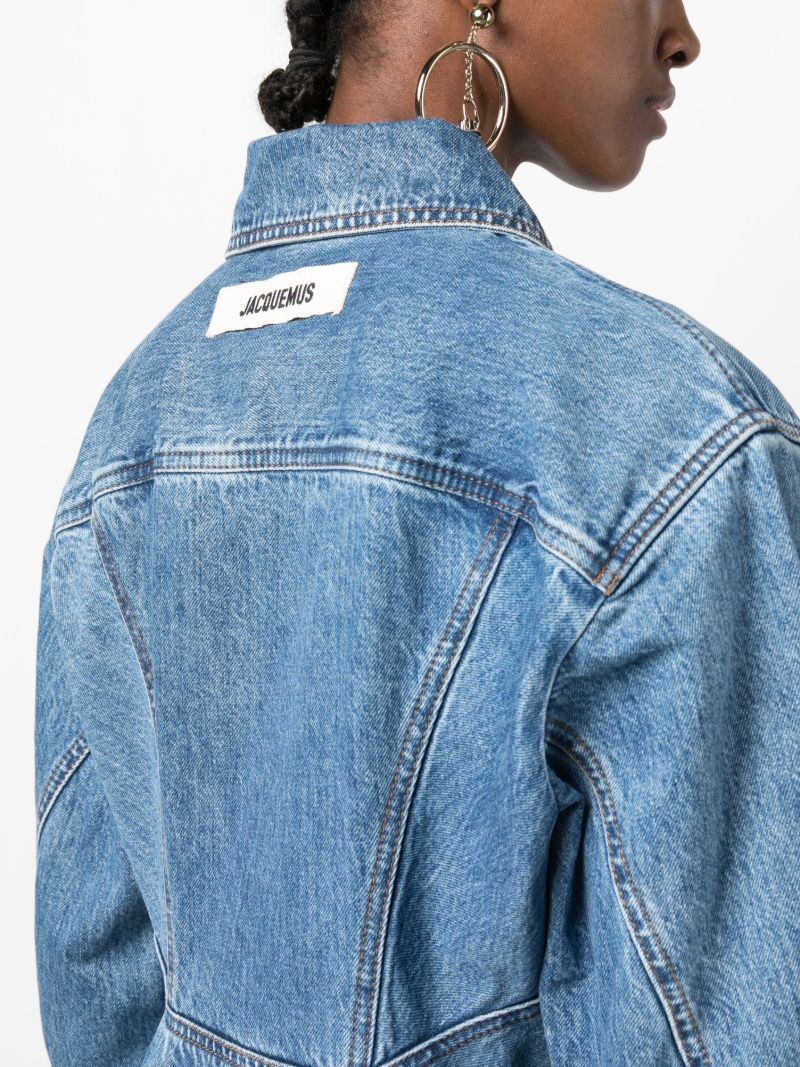 Blue La Veste De NÃ_x0083_Â®mes Caraco Denim Jacket