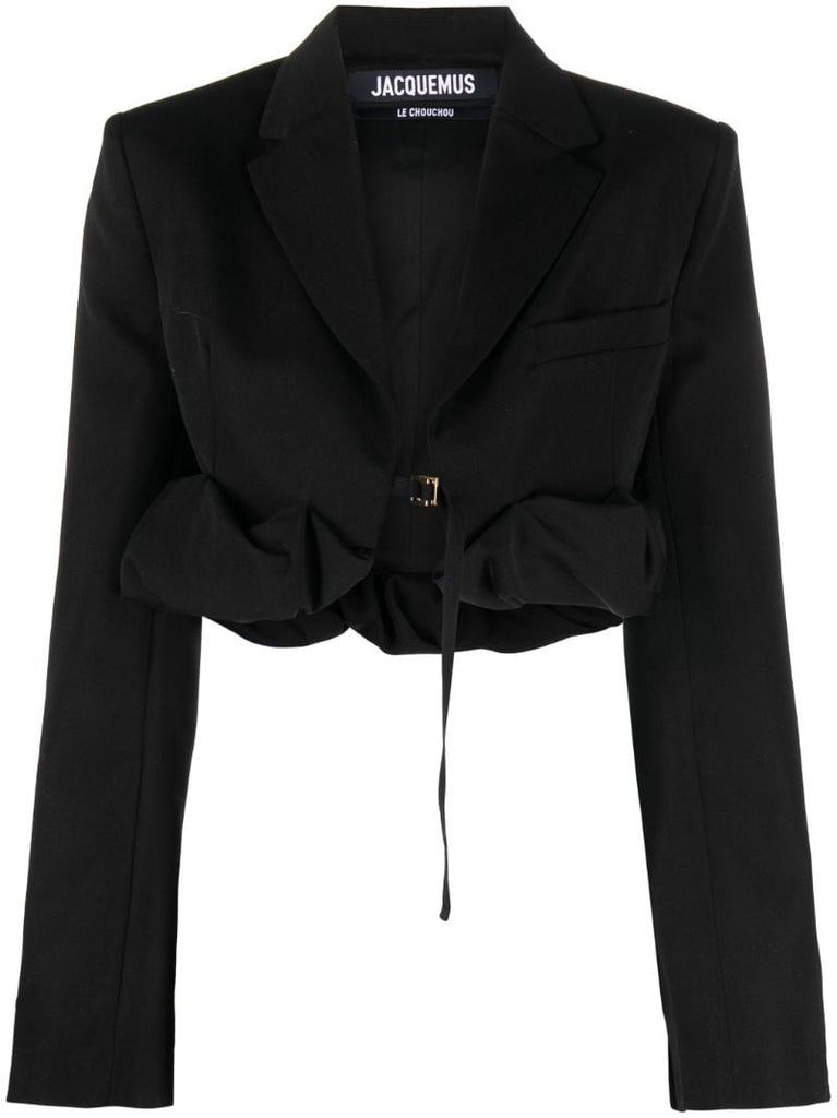 Black La Veste Croissant Cropped Blazer