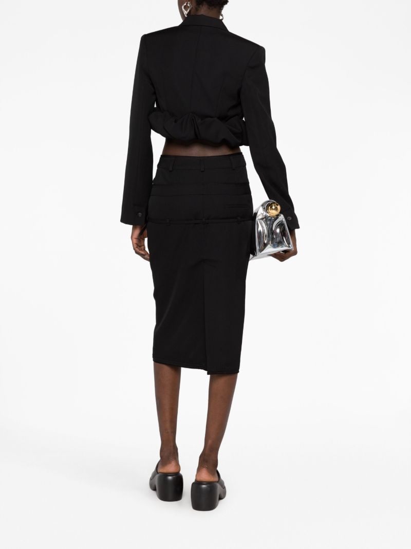 Black La Veste Croissant Cropped Blazer