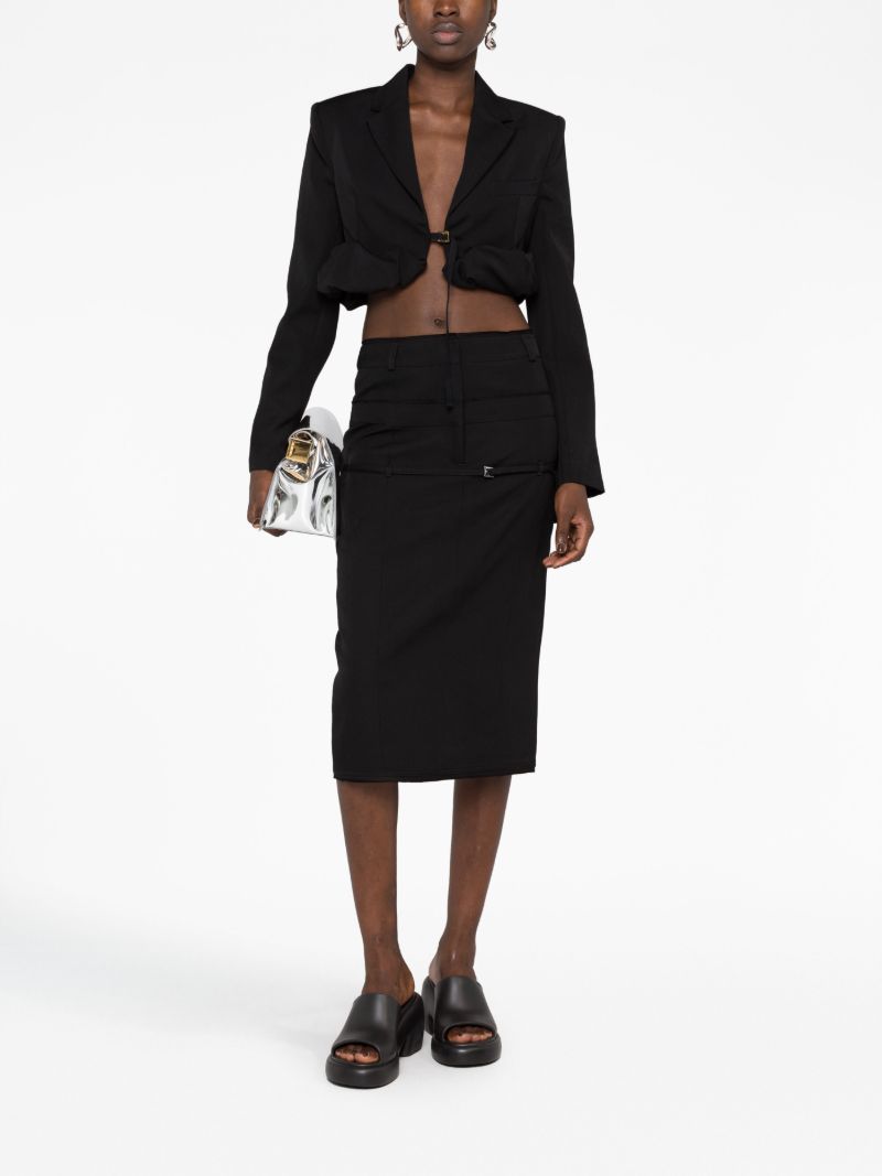 Black La Veste Croissant Cropped Blazer