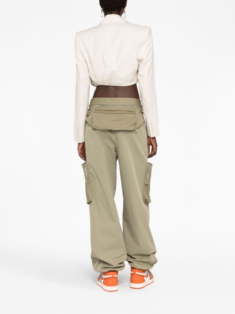 Neutral La Veste Bahia Courte Cropped Blazer