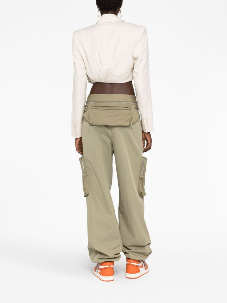 Neutral La Veste Bahia Courte Cropped Blazer
