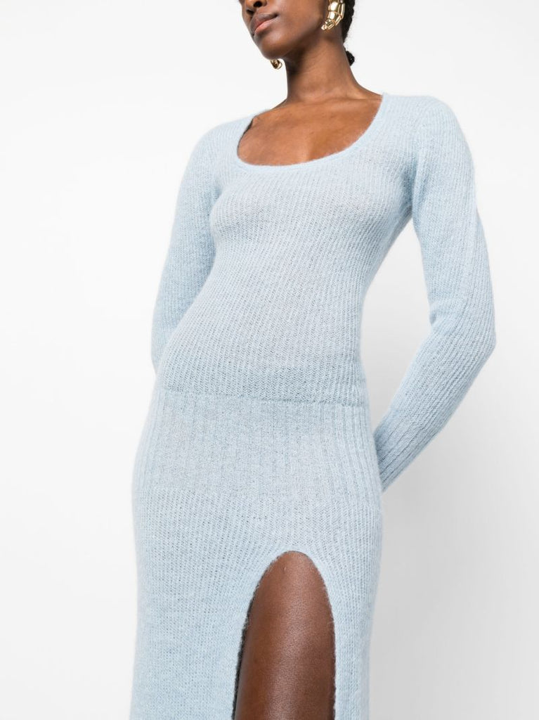 Blue La Robe Dao Ribbed-knit Dress
