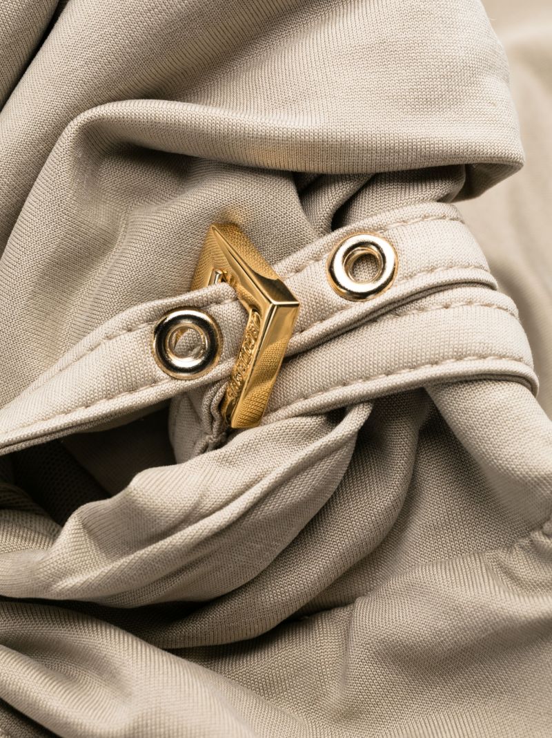 Neutral La Robe Ciceri Draped Mini Dress