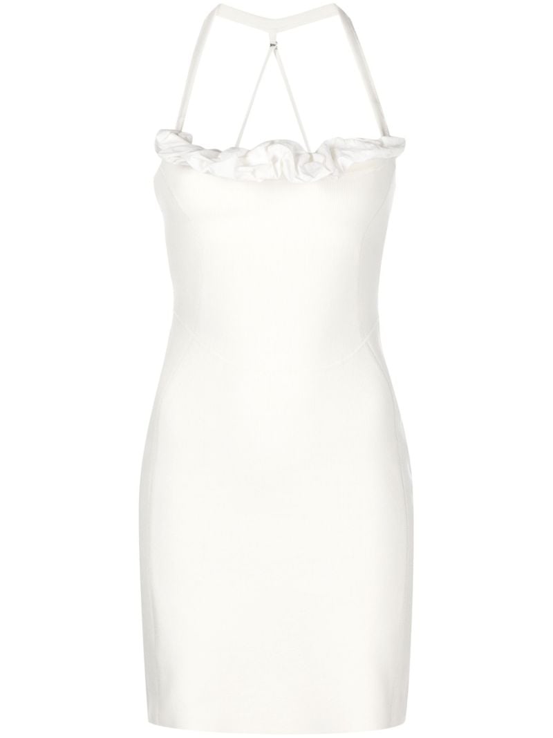 Neutral La Robe Maille Croissant Mini Dress