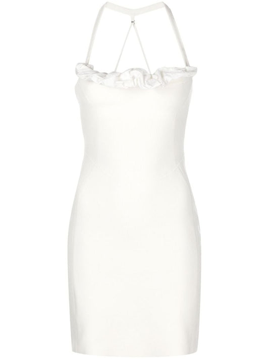 Neutral La Robe Maille Croissant Mini Dress
