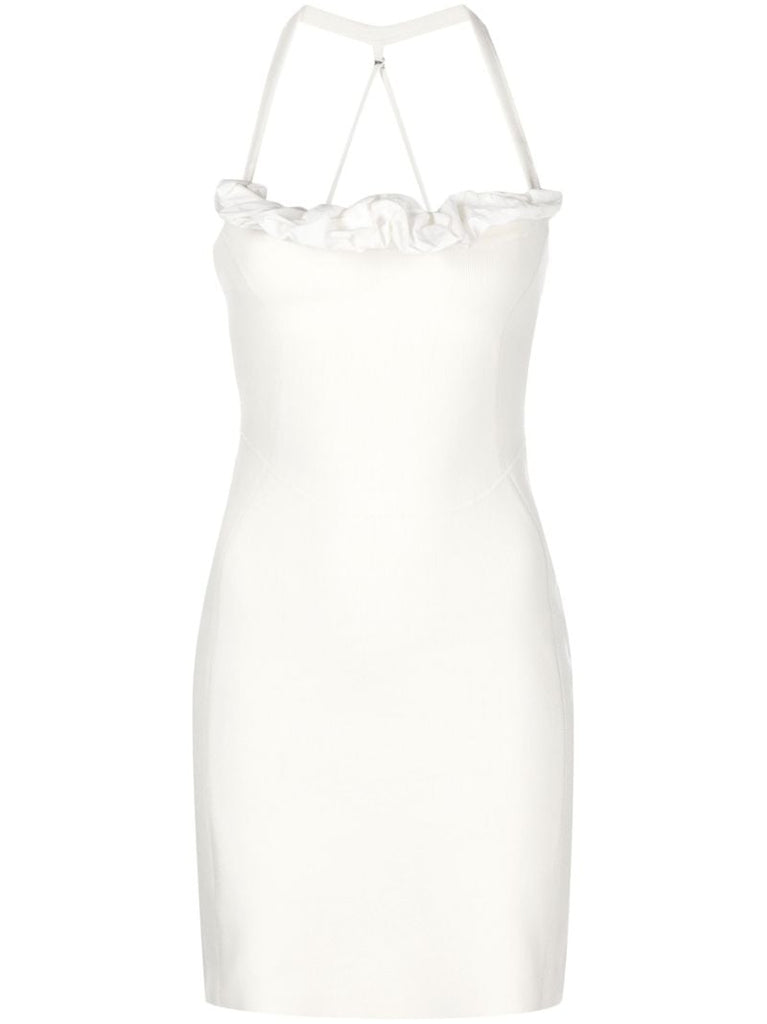 Neutral La Robe Maille Croissant Mini Dress
