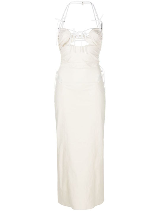White La Robe Ruban Cut-out Dress