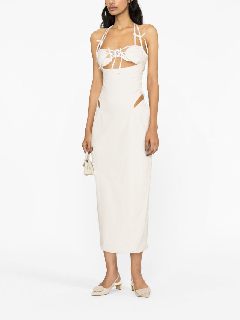 White La Robe Ruban Cut-out Dress