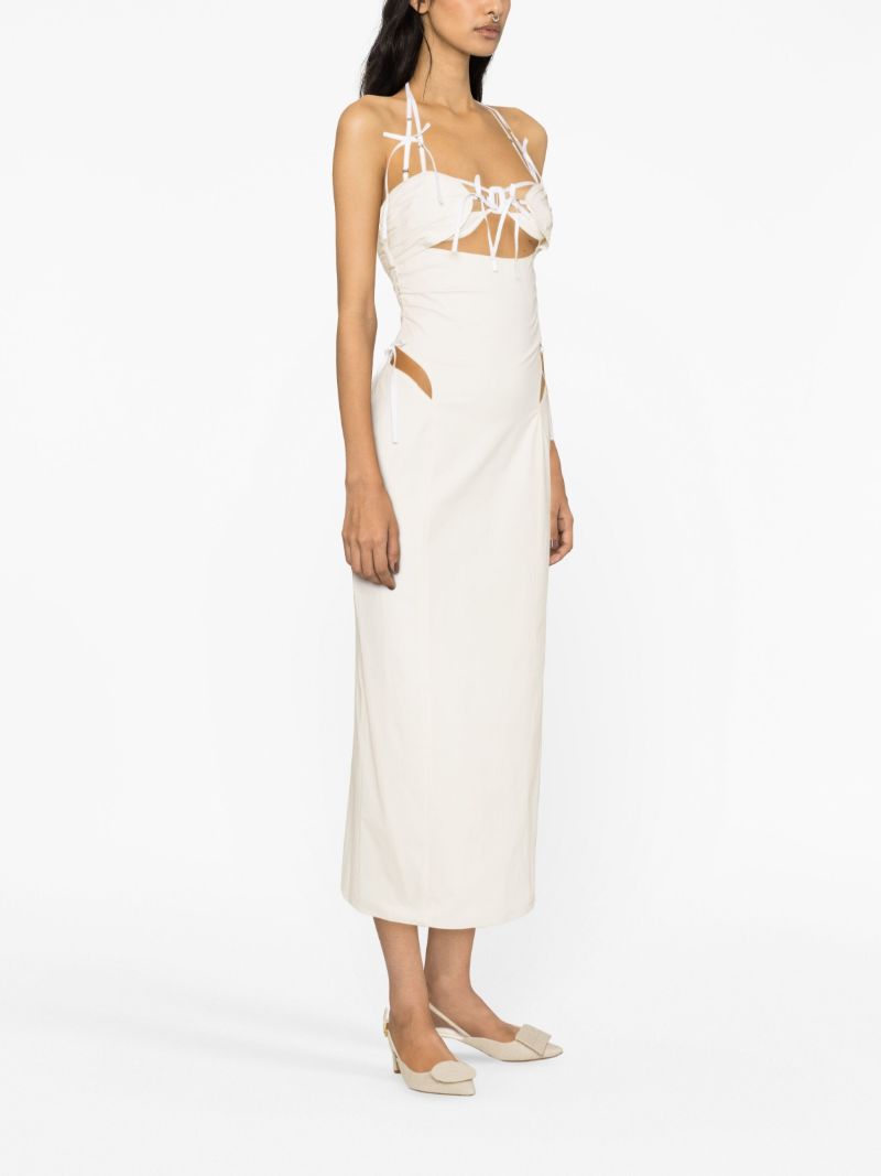 White La Robe Ruban Cut-out Dress