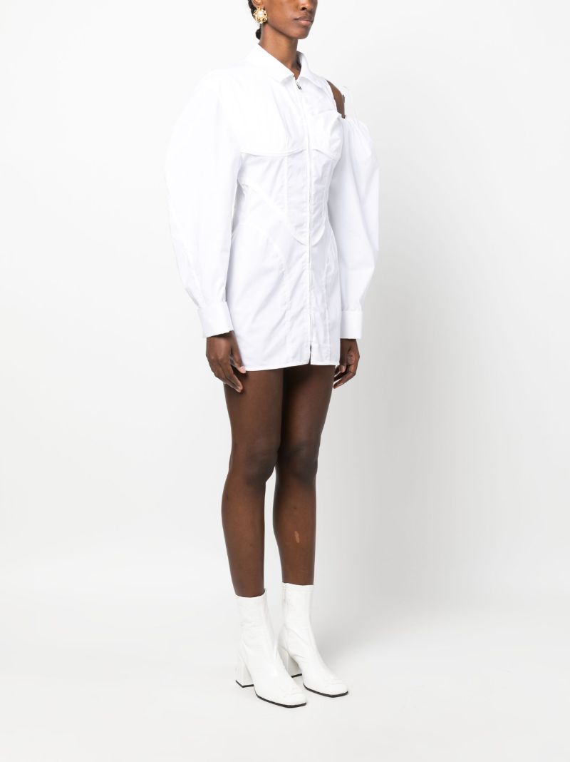 White La Robe Galliga Asymmetric Shirt Dress
