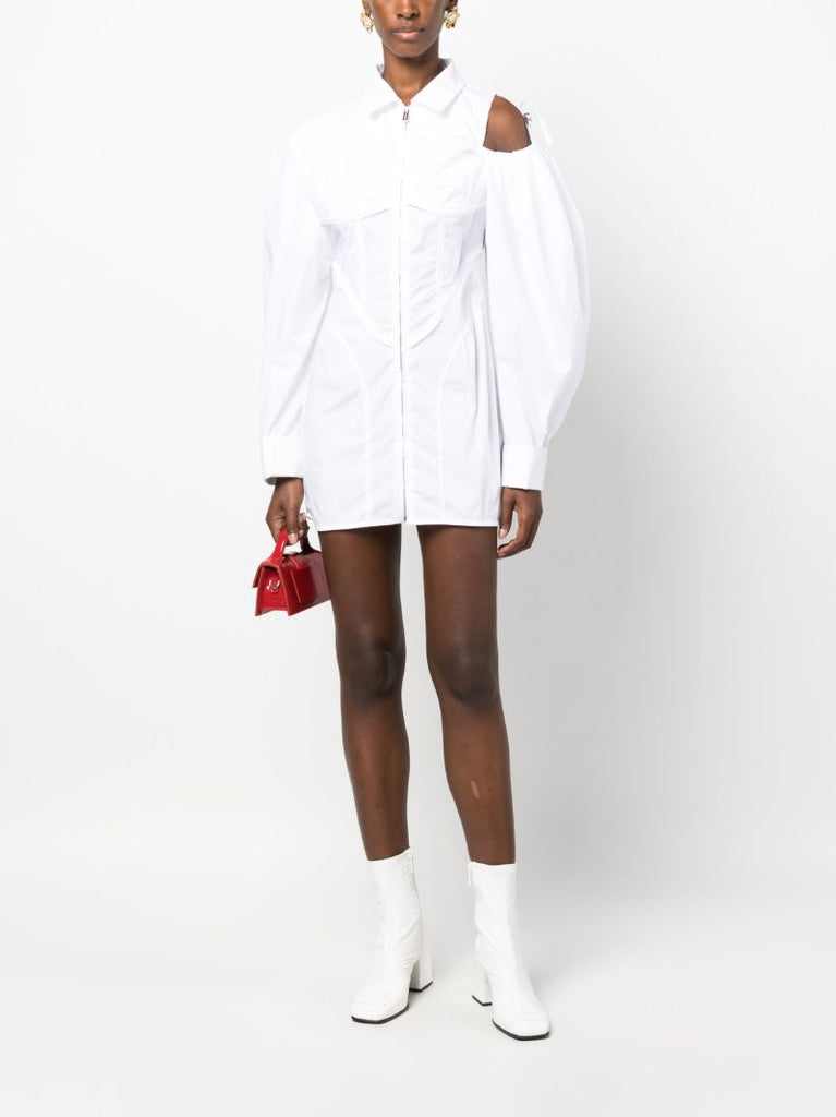 White La Robe Galliga Asymmetric Shirt Dress